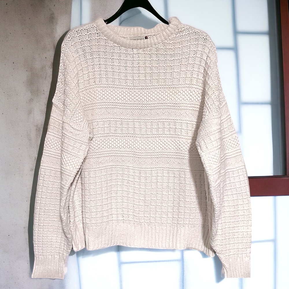 Vintage Oak Hall Men’s (or Women’s) Cotton Cable-Knit Fisherman Sweater